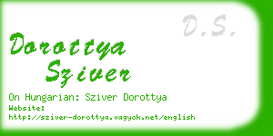 dorottya sziver business card